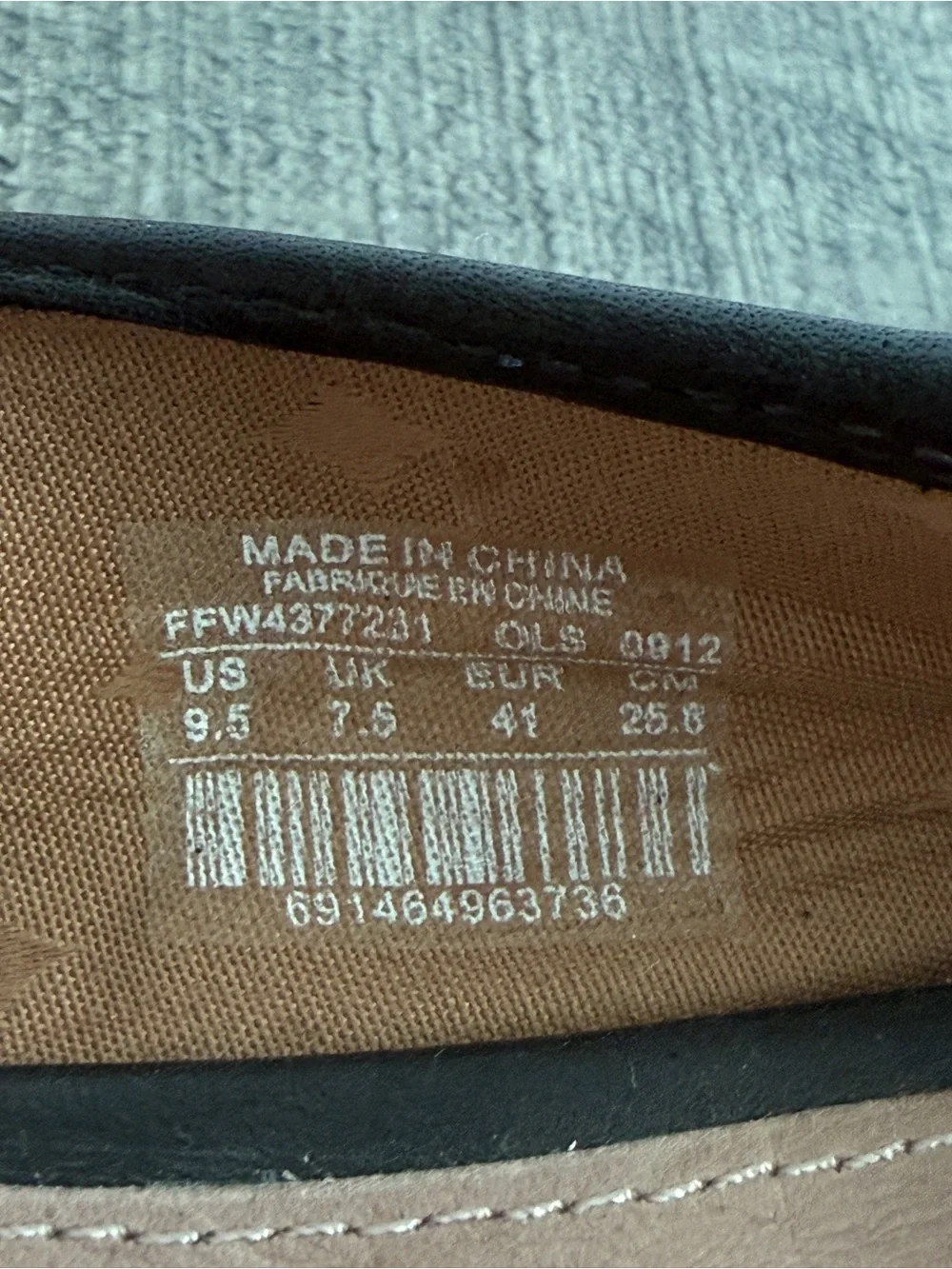 Fossil Two-Tone Tan and Black Women’s Ballet Flats Size 9.5